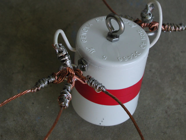 Close-up of center insulator
