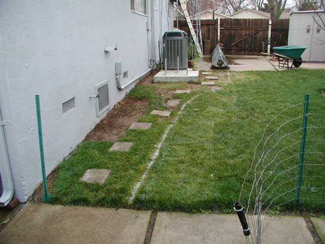 Side yard around tower pad