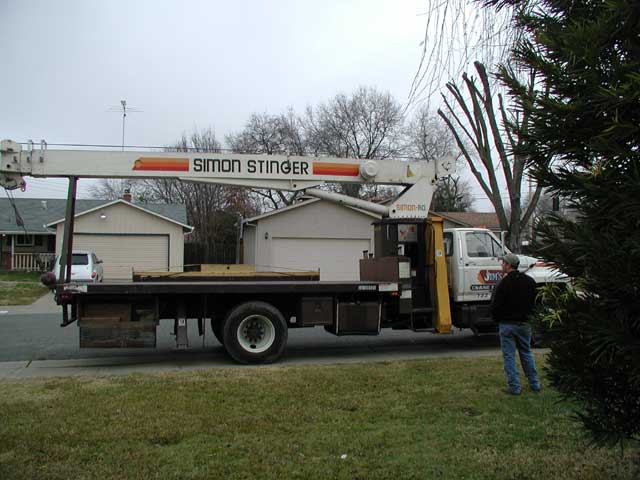Crane arrives