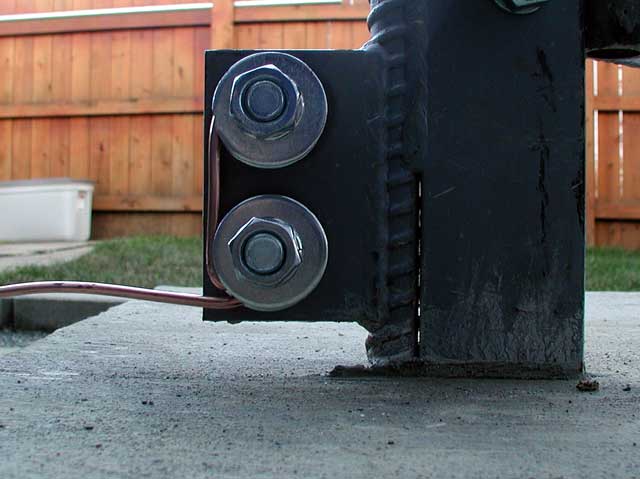 Ground wire attached