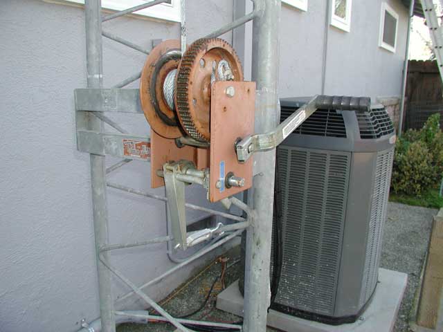 Fulton K1550 winch on tower