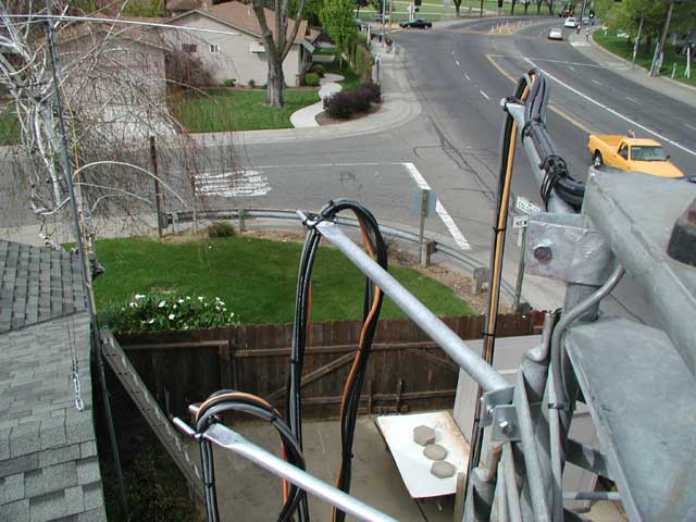 Coax arms with coax draped over them
